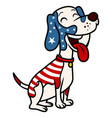 patriotic dog stock iamge vector image