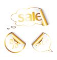 set of golden labels vector image