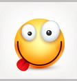 smileyemoticon yellow face with emotions facial vector image