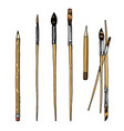 tools and materials artist for drawing vector image vector image