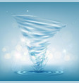 tornado of water rotating twister vector image vector image