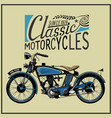 vintage motorcycle in color eps old vector image vector image