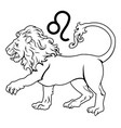 leo zodiac horoscope astrology sign vector image vector image
