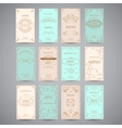 set of vintage luxury greeting restaurant menu vector image