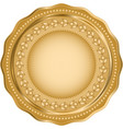 shiny round template with gold border vector image