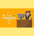 successful finance growth landscape banner vector image