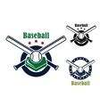 baseball emblems and symbols vector image