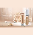 3d realistic concealer with pearls vector image