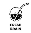 fresh brain idea creative icon smart intelligence vector image