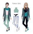 fashion girls set vector image