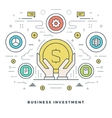 flat line business concept vector image