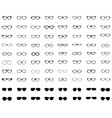silhouettes eyeglasses vector image vector image