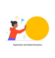 woman overcomes obstacles vector image vector image
