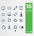 clock icons vector image