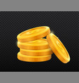golden coins pile vector image vector image