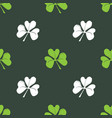 clover leaf seamless pattern hand drawn doodle vector image