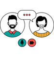 online video call vector image vector image