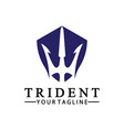 vintage trident spear poseidon neptune god vector image