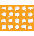 shiny white paper bubbles for speech vector image