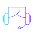 call center feedback icons with purple blue vector image vector image