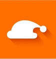 abstract santa claus hat on orange background vector image vector image