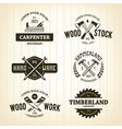 carpentry emblems 1 vector image vector image