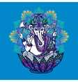ganesha with ornate mandala vector image vector image