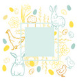 happy easter frame vector image
