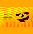 jack pumpkin funny face carved in orange vector image