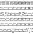 seamless pattern with chain with hearts links emo vector image vector image