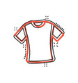 tshirt icon in comic style casual clothes cartoon vector image