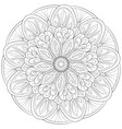adult coloring bookpage a zen mandala image vector image