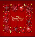 christmas and new year background vector image vector image