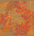 seamless floral pattern with stylized autumn vector image vector image