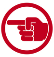 finger pointing symbol vector image vector image