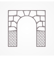 flat line icon for archway vector image