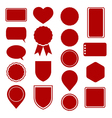 red icons and labels set vector image