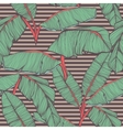 tropical palm leaves seamless background vector image vector image