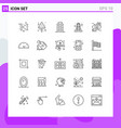 user interface pack 25 basic lines vector image vector image