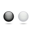 black and white glossy balls vector image vector image