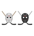 horror hockey mask for halloween vector image vector image