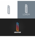 letter i logo alphabet design icon set background vector image