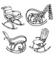 rocking chairs vector image