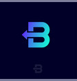 b arrow monogram delivery logistic service vector image vector image