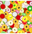 bright fruit seamless background tropical mix vector image