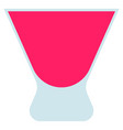 cosmopolitan glass icon cocktail glass name vector image