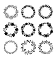 hand-draw wreaths vector image