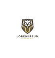 lion shield logo vector image