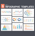 9 infographic templates vector image