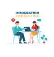 immigration consultant template hand drawn vector image